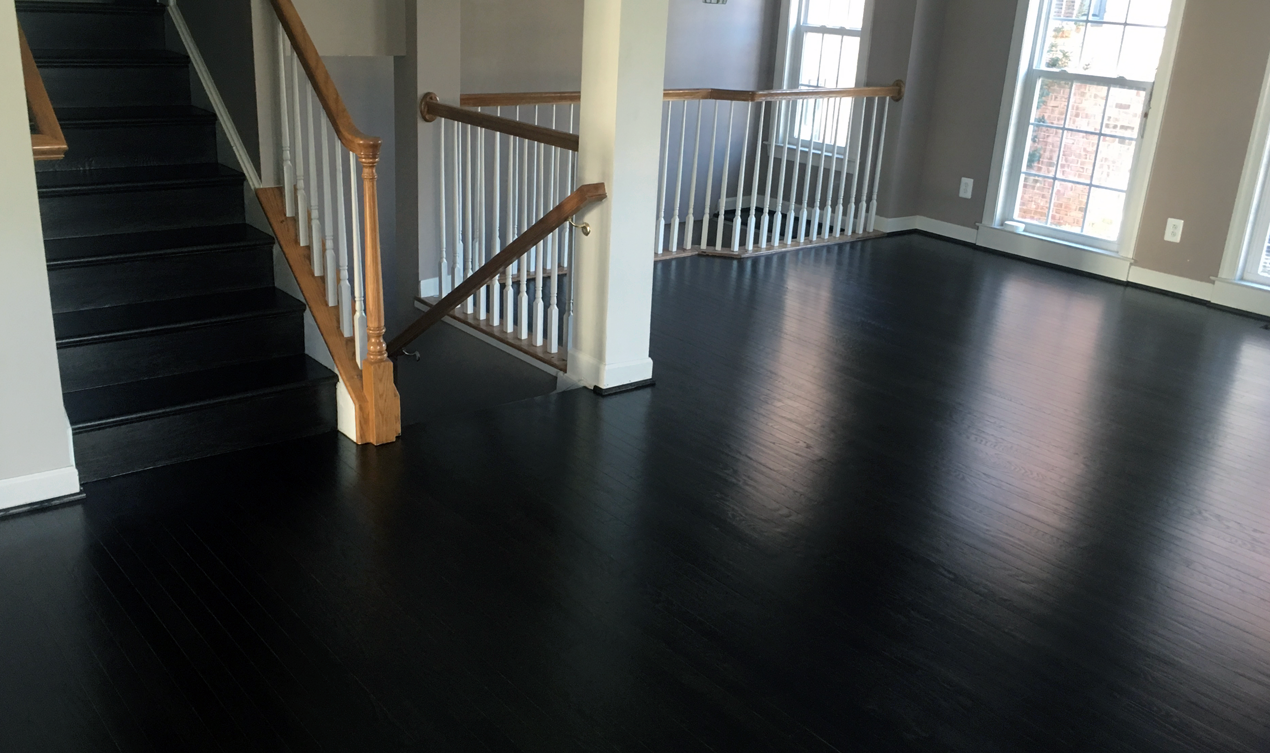 Slider - Black Hardwood flooring