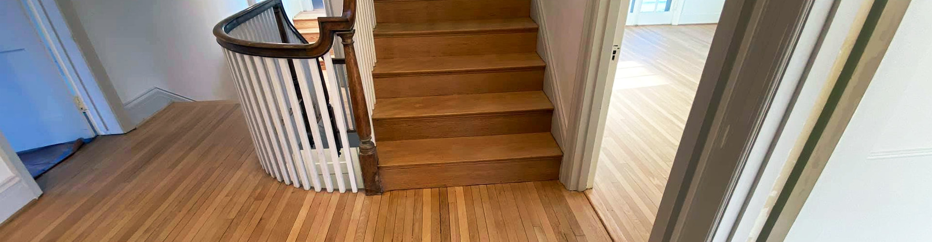 new floor install advice picture showing a renovation hardwood floors and stairs in Bel Air, Forest Hill, Fallston area in Maryland