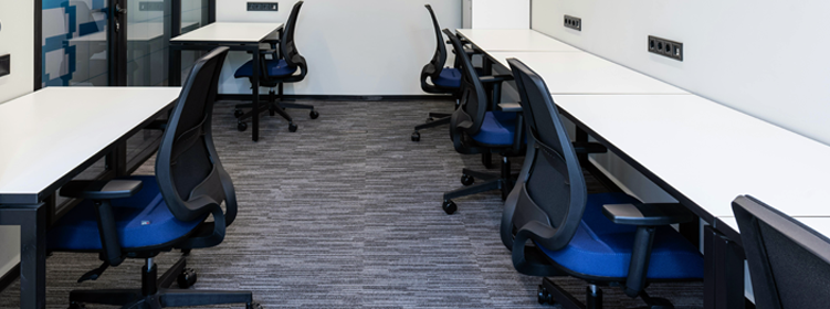 Corporate office carpet flooring, gray and modern for durable usage